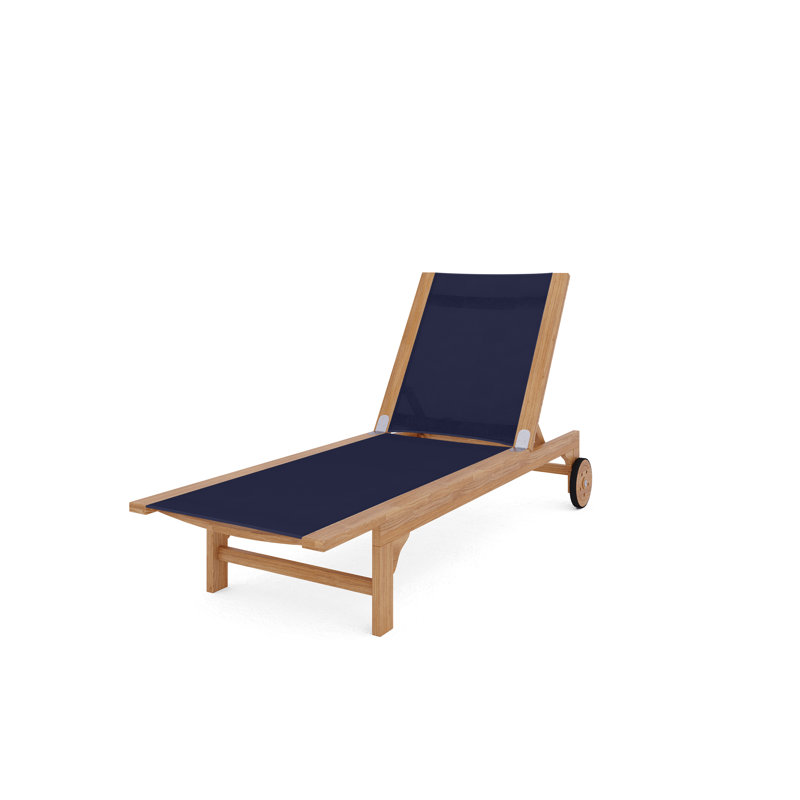 Joss & Main Brookes Outdoor Teak Chaise Lounge Wayfair